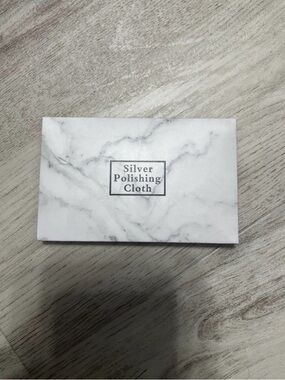 Silver Polishing Cloth - Marble Print Pouch
